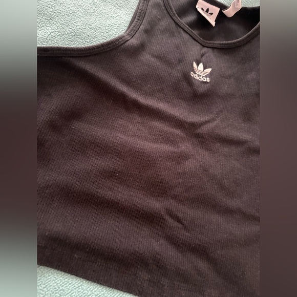 Adidas black Ribbed Tank - Picture 2 of 4